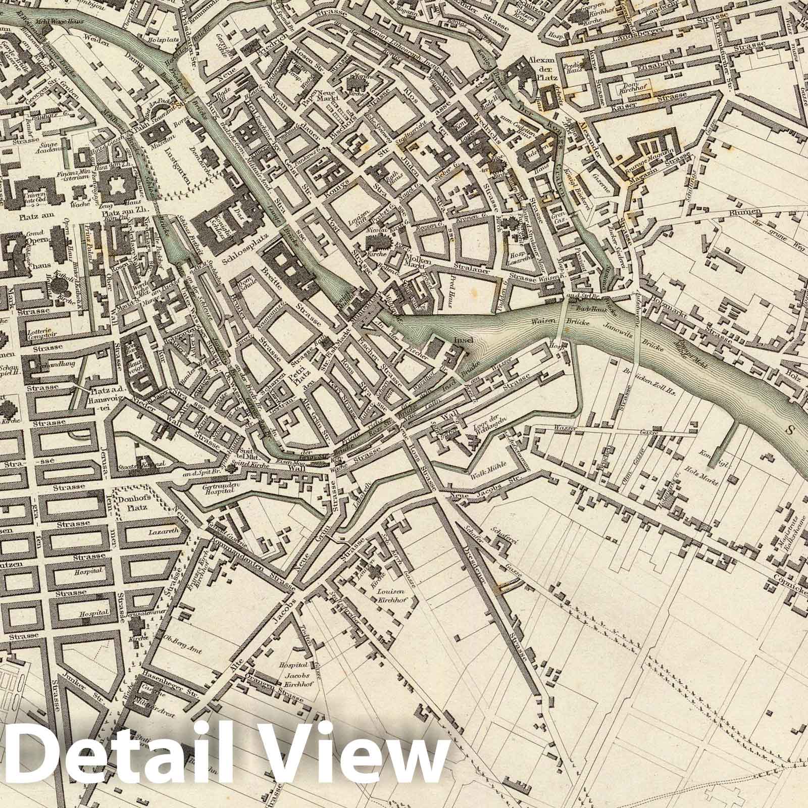 Berlin, Germany - Geologic Map, 1833 - Historical Map Print