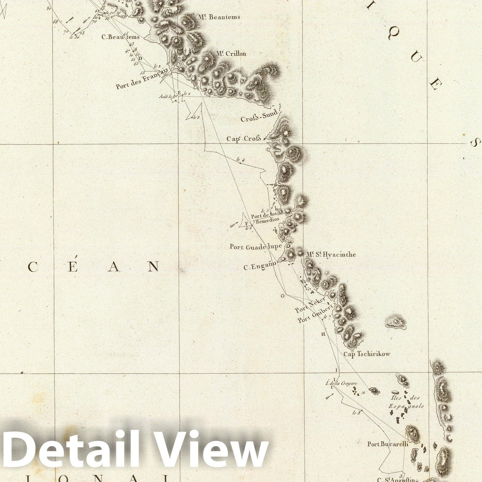 Northwestern Coast of America, Alaska and British Columbia - 1797 La Perouse Atlas Plate