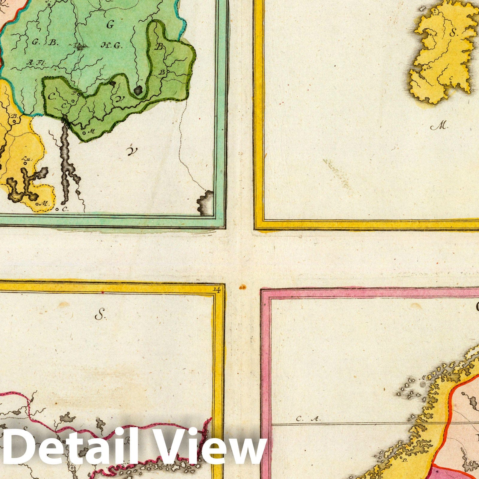 Switzerland, Italy, Denmark, Sweden, Norway - Historical Map Print, 1719