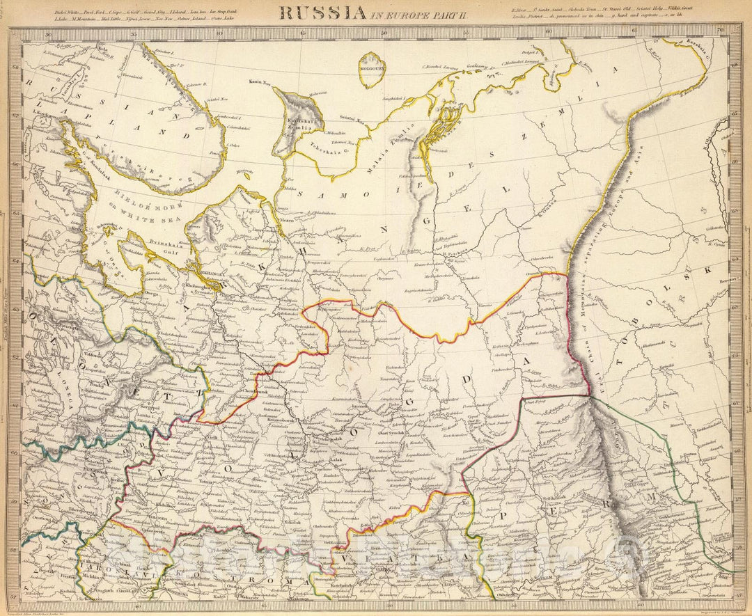 Historic Map : 1835 Russia in Europe. Part II. - Vintage Wall Art