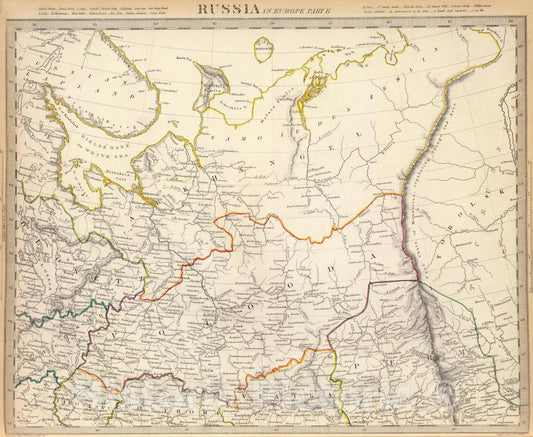 Historic Map : 1835 Russia in Europe. Part II. - Vintage Wall Art