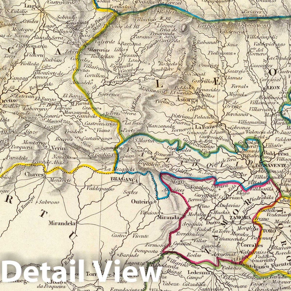 Spain - Geologic Map, 1831 - Historical Map Print
