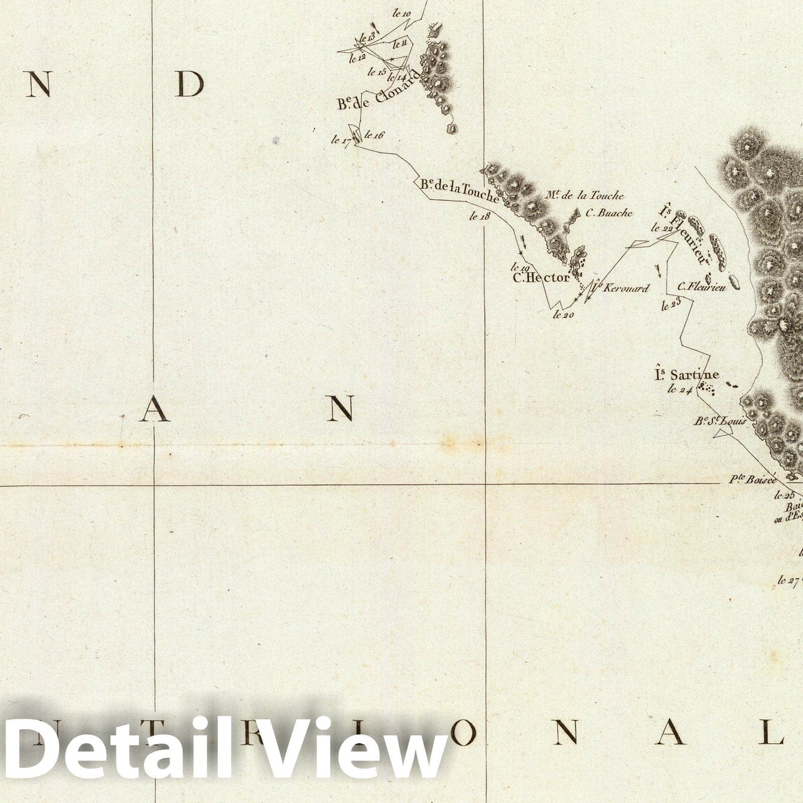 Northwest Coast of North America - Route Map, 1797 - La Perouse Voyage