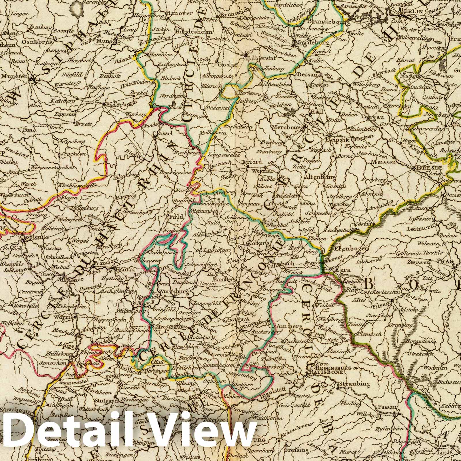 Germany - Postal Routes, 1757 - Historical Map Print