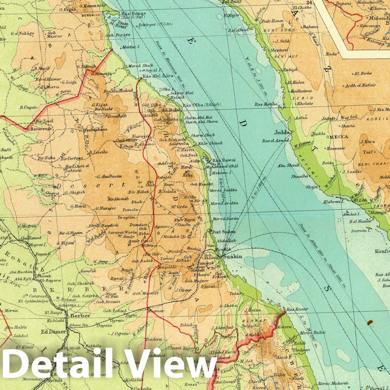 Egypt, Nile River, Alexandria, Aden Region - Survey Map, 1922