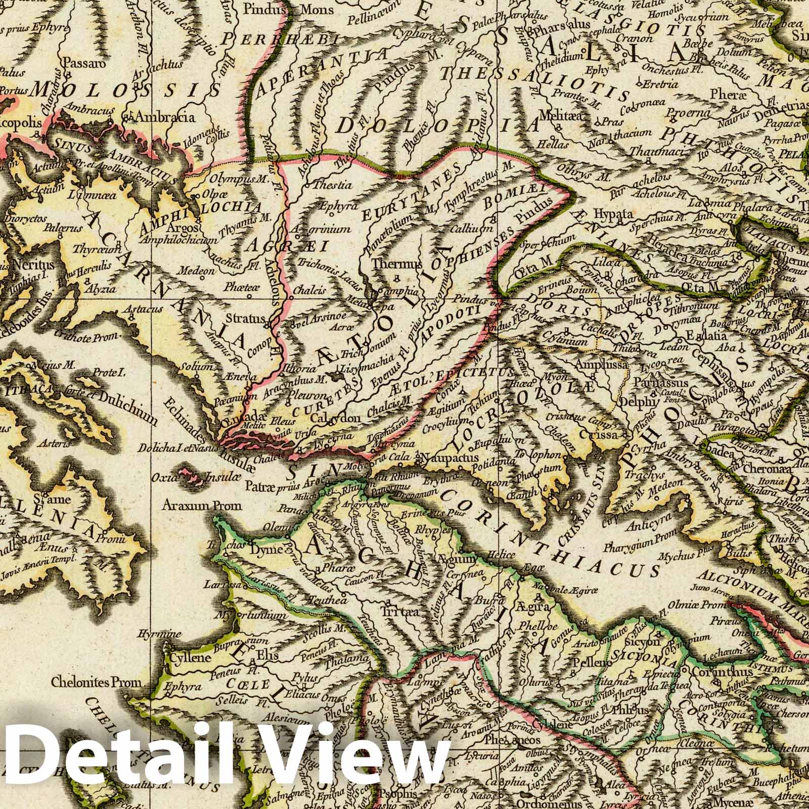 Ancient Greece and Macedonia, 1762 - Historical Map Print