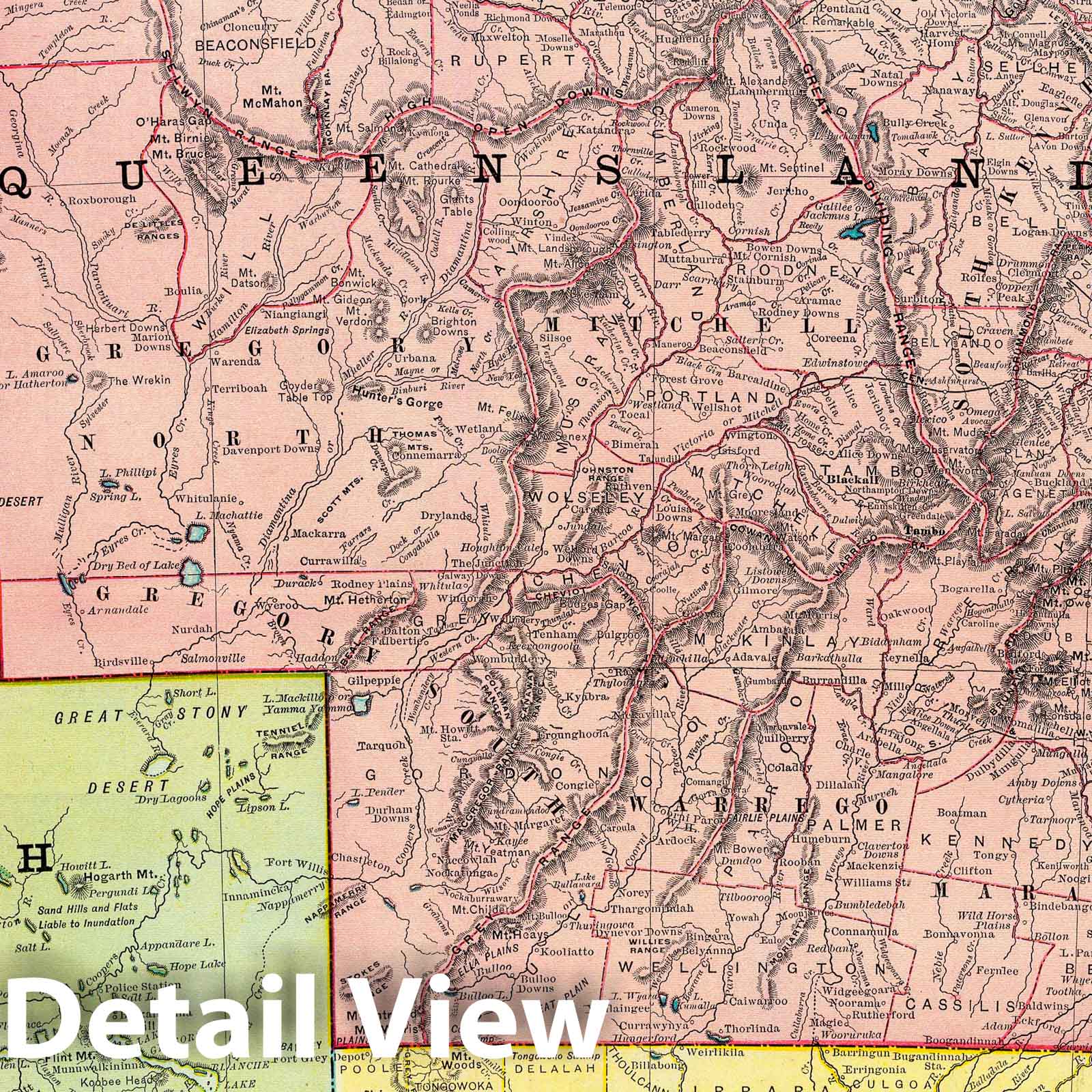 Historic Map : 1897 Australia. - Vintage Wall Art