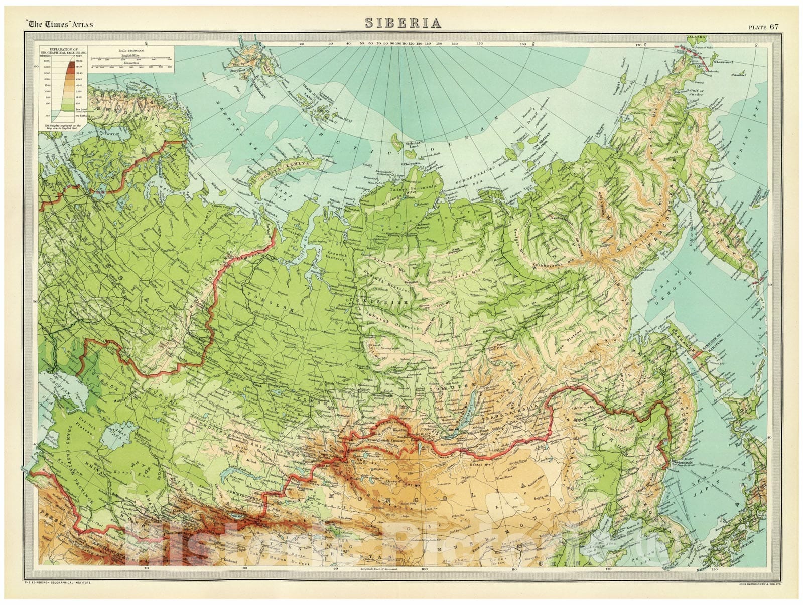 Historic Map - 1922 Siberia. - Vintage Wall Art