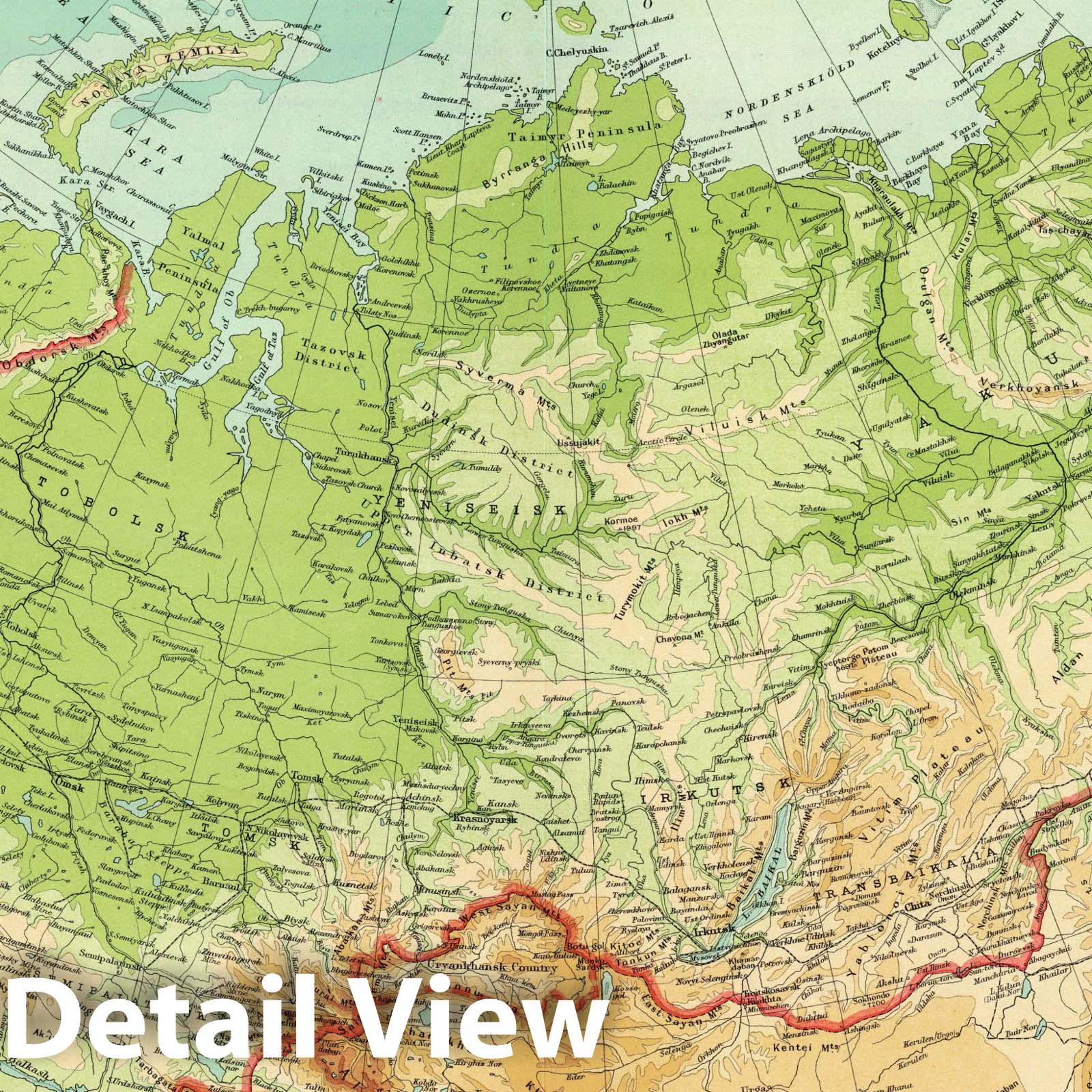 Historic Map - 1922 Siberia. - Vintage Wall Art