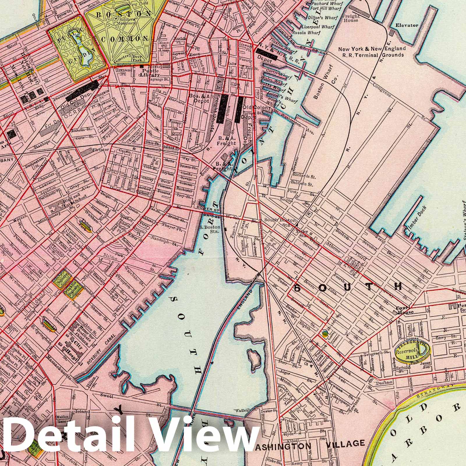 Rand, McNally & Co.'s 1897 Boston Map - Historical Atlas Reproduction