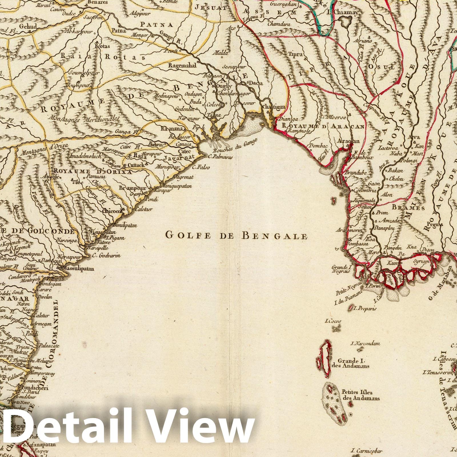 East Indies with Mariana Islands - Postal Map, 1751 - Historical Map Print