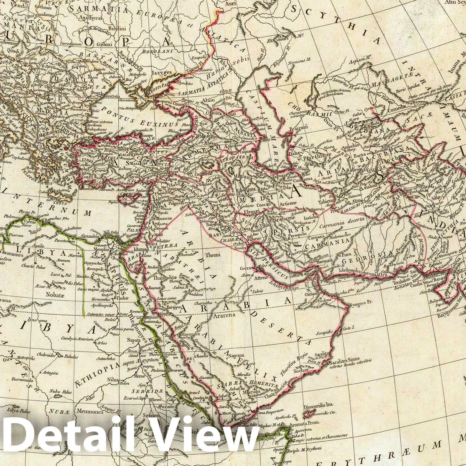 Classical World Map, 1763 - Historical Map Print