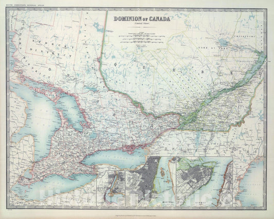 Historic Map : 1912 Central Canada. - Vintage Wall Art