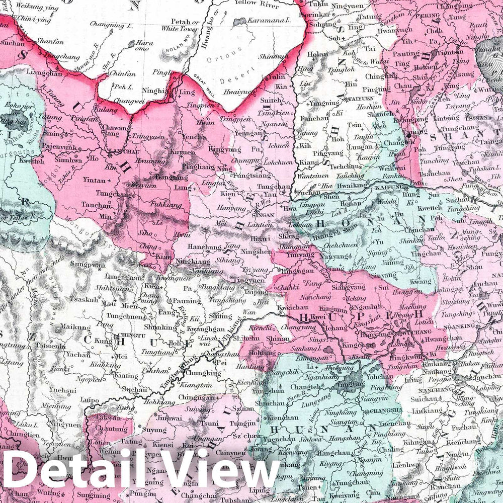 Historic Map : 1865 China. v2 - Vintage Wall Art