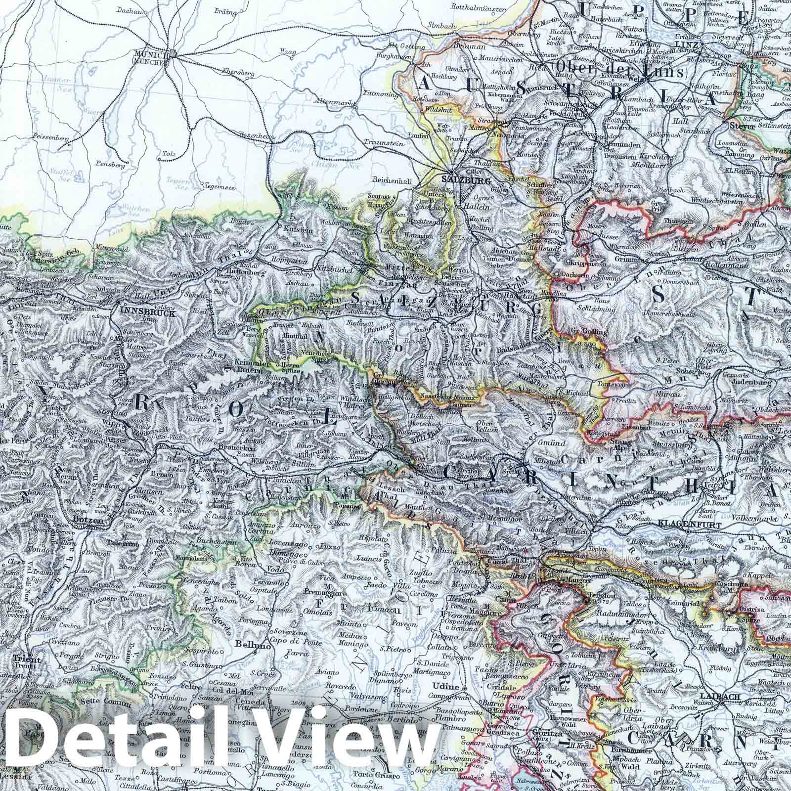 Austro-Hungarian Monarchy, Vienna, Dalmatia & Herzegovina - 1893 Historical Map