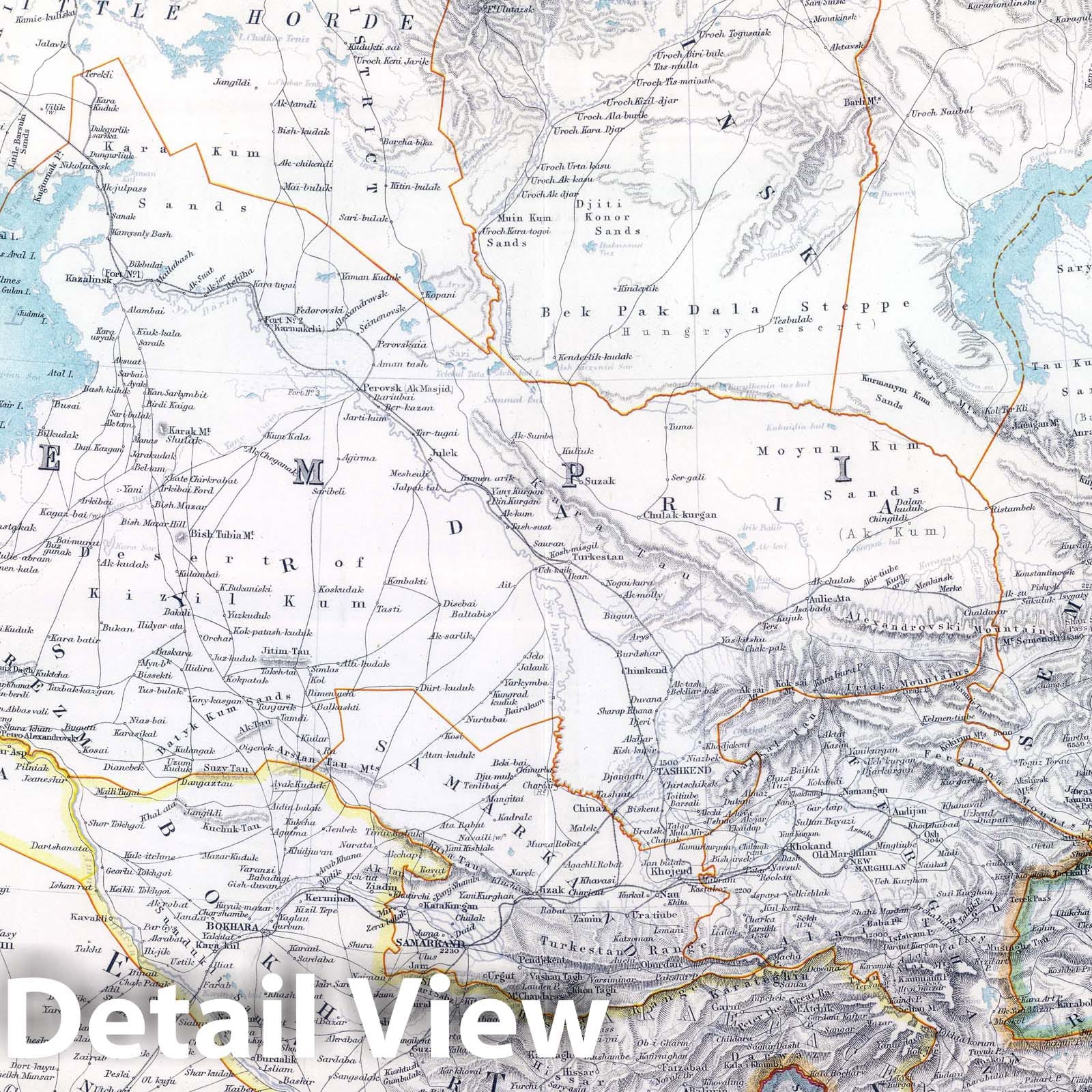 Central Asia, 1912 - Historical Map Print