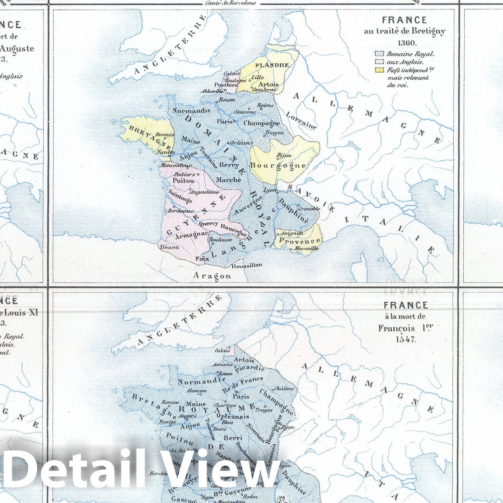 Formation of French Territory, 1882 - Historical Map Print