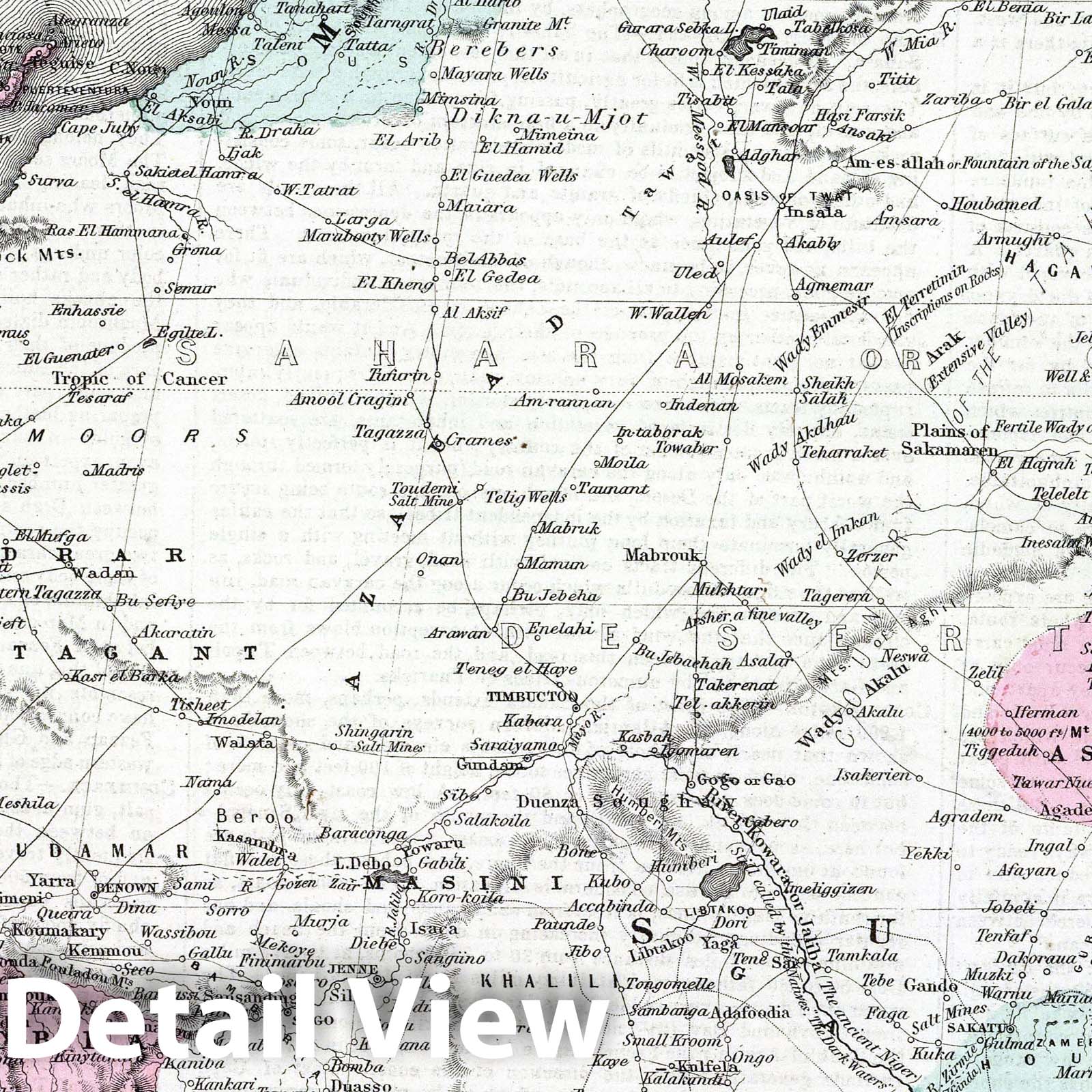 West Africa, 1869 - Historical Map Print