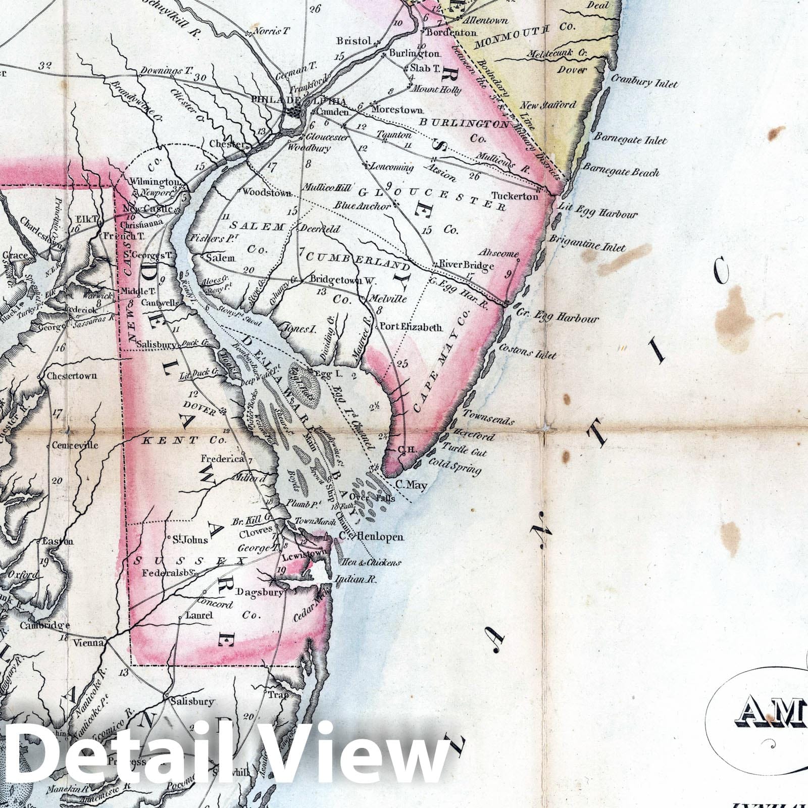 American Coast from Lynhaven Bay to Narragansett Bay - Military Map, 1813