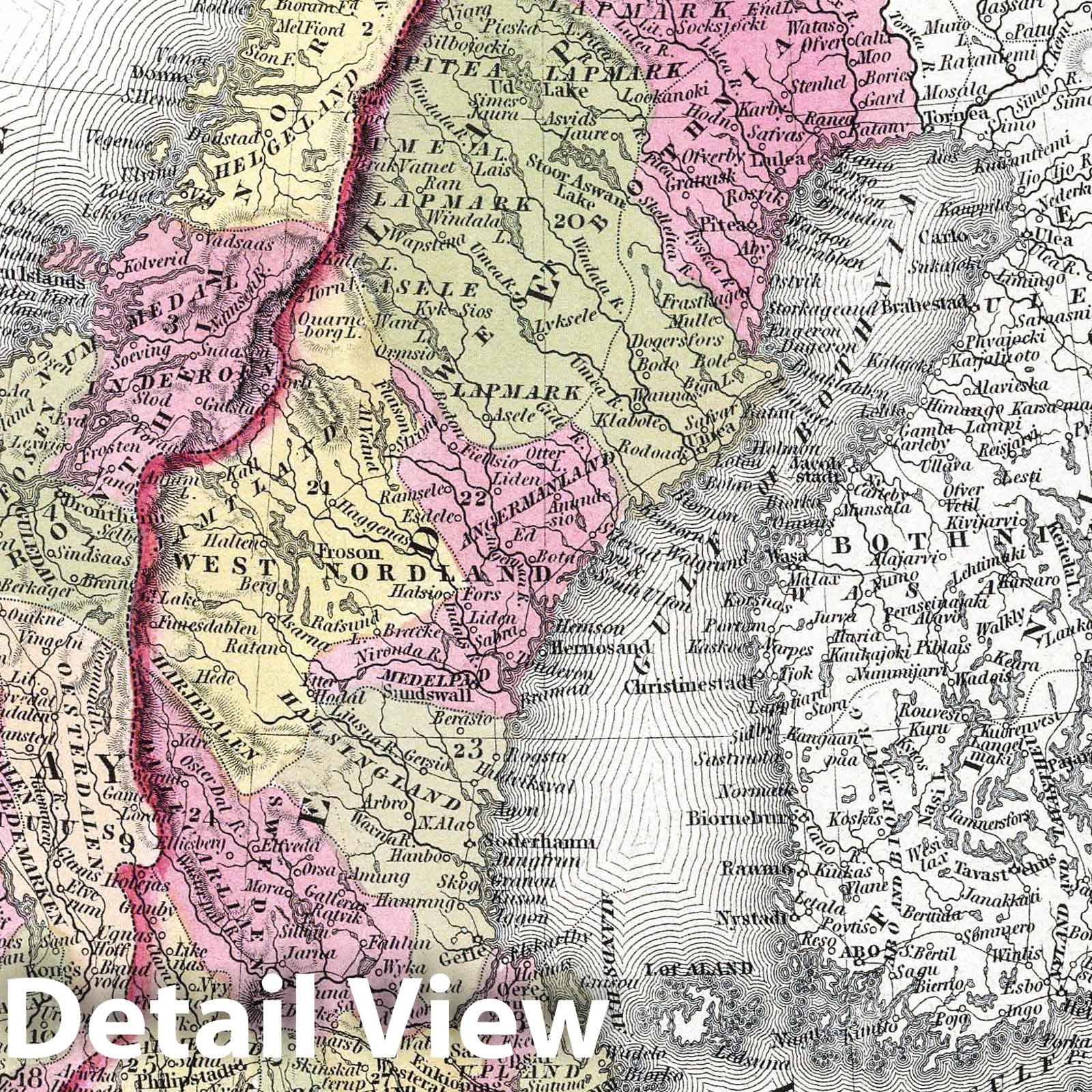 Sweden and Norway - Nautical Chart, 1849 - Historical Map Print