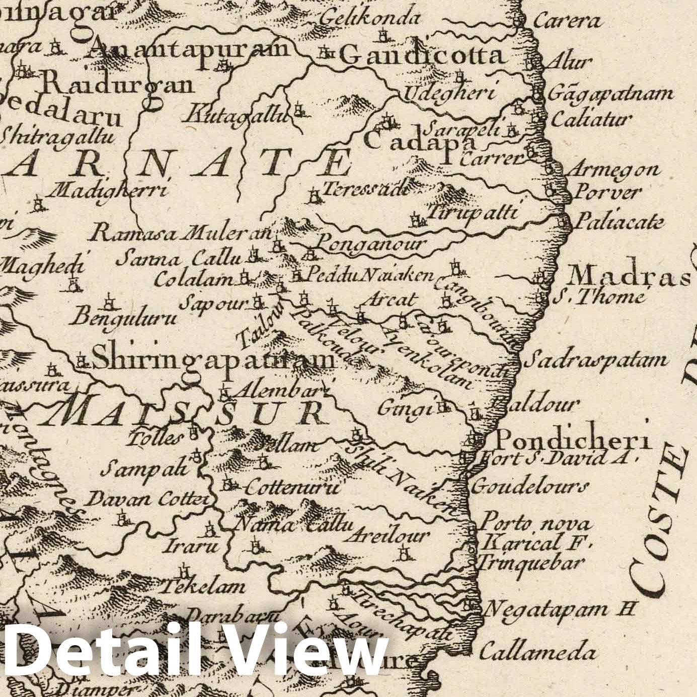 Indian Peninsula and Sri Lanka - Nautical Chart, 1764