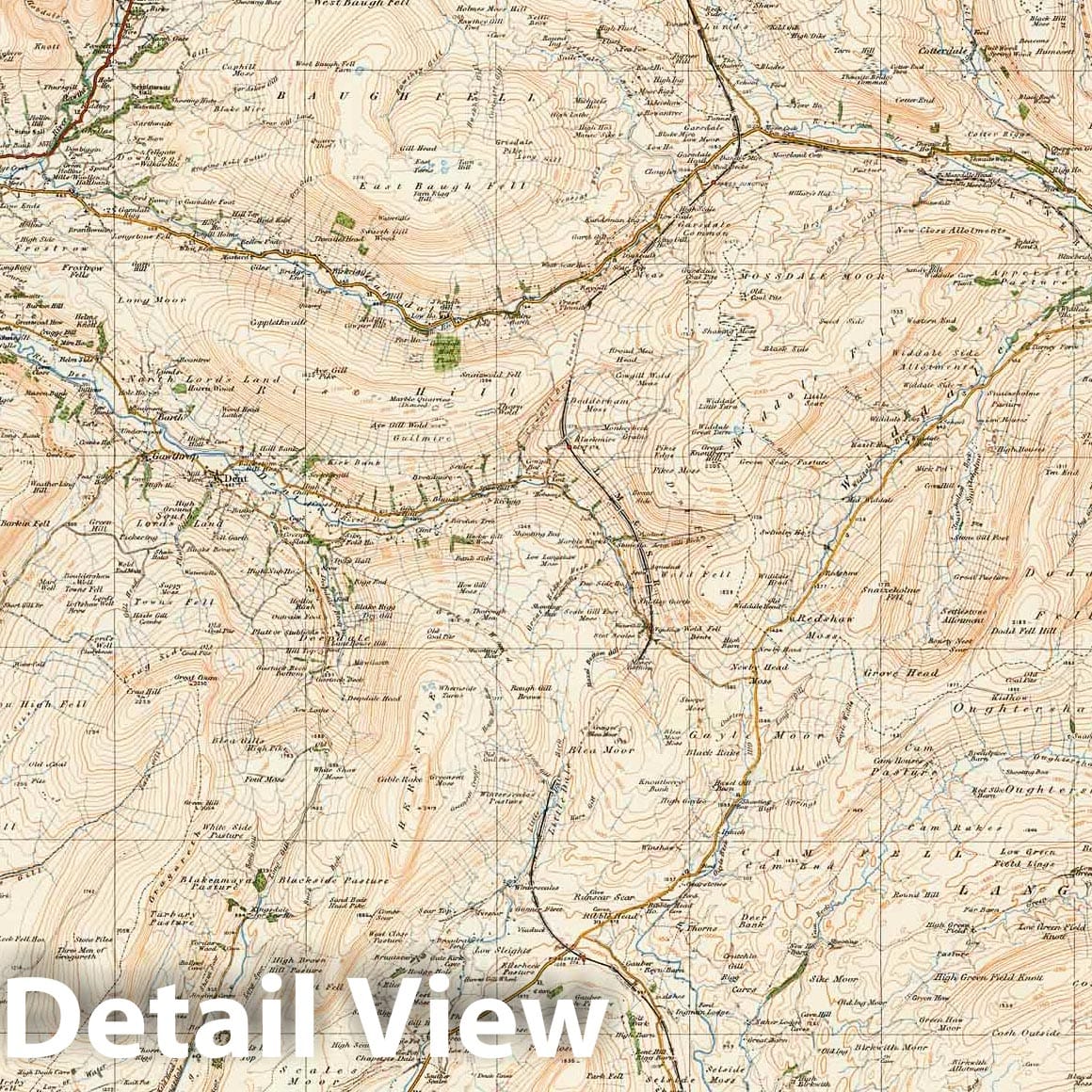 Kirby Lonsdale and Hawes, England - Plate No. 20, 1920 Ordnance Survey Map