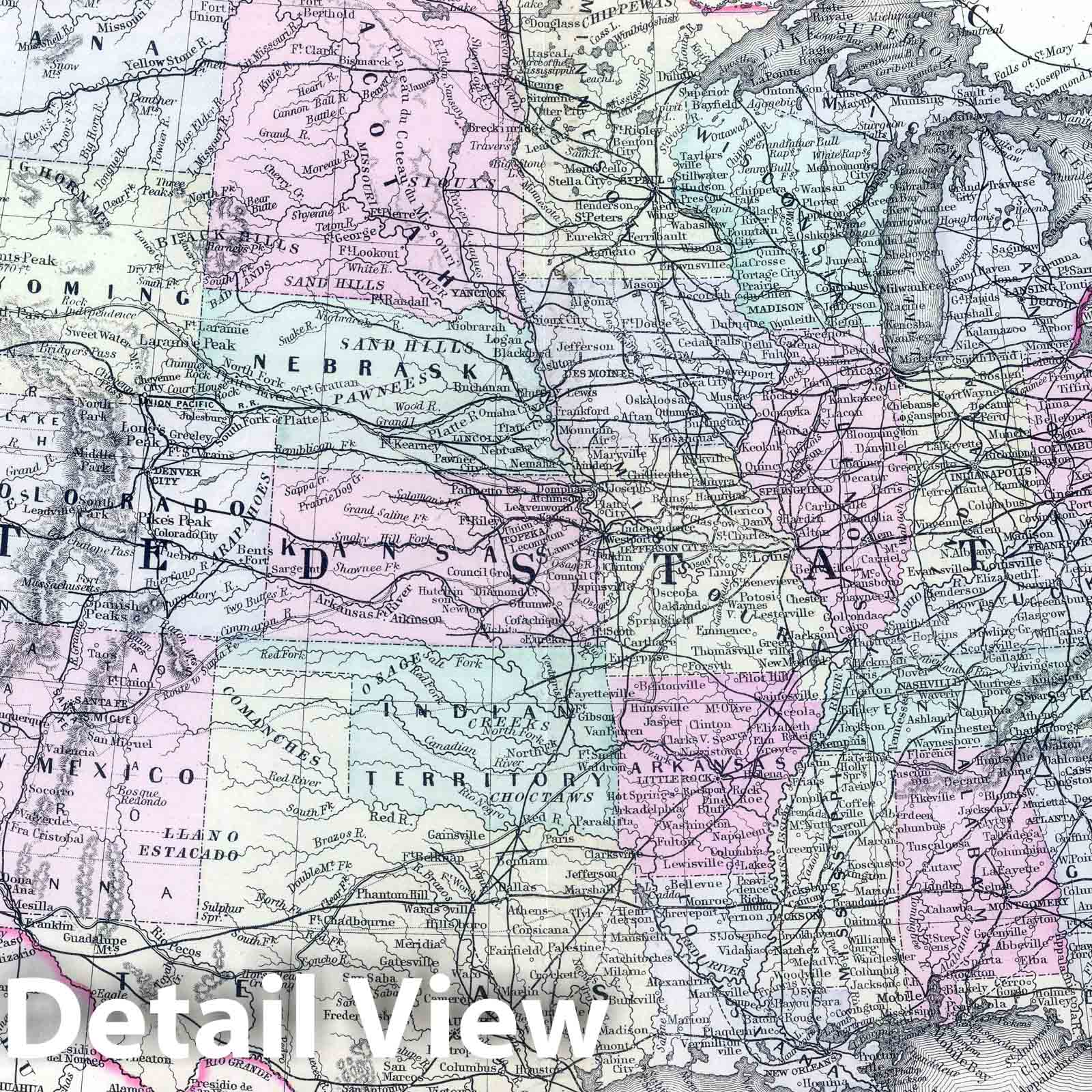 Historic Map : 1886 United States. v1 - Vintage Wall Art