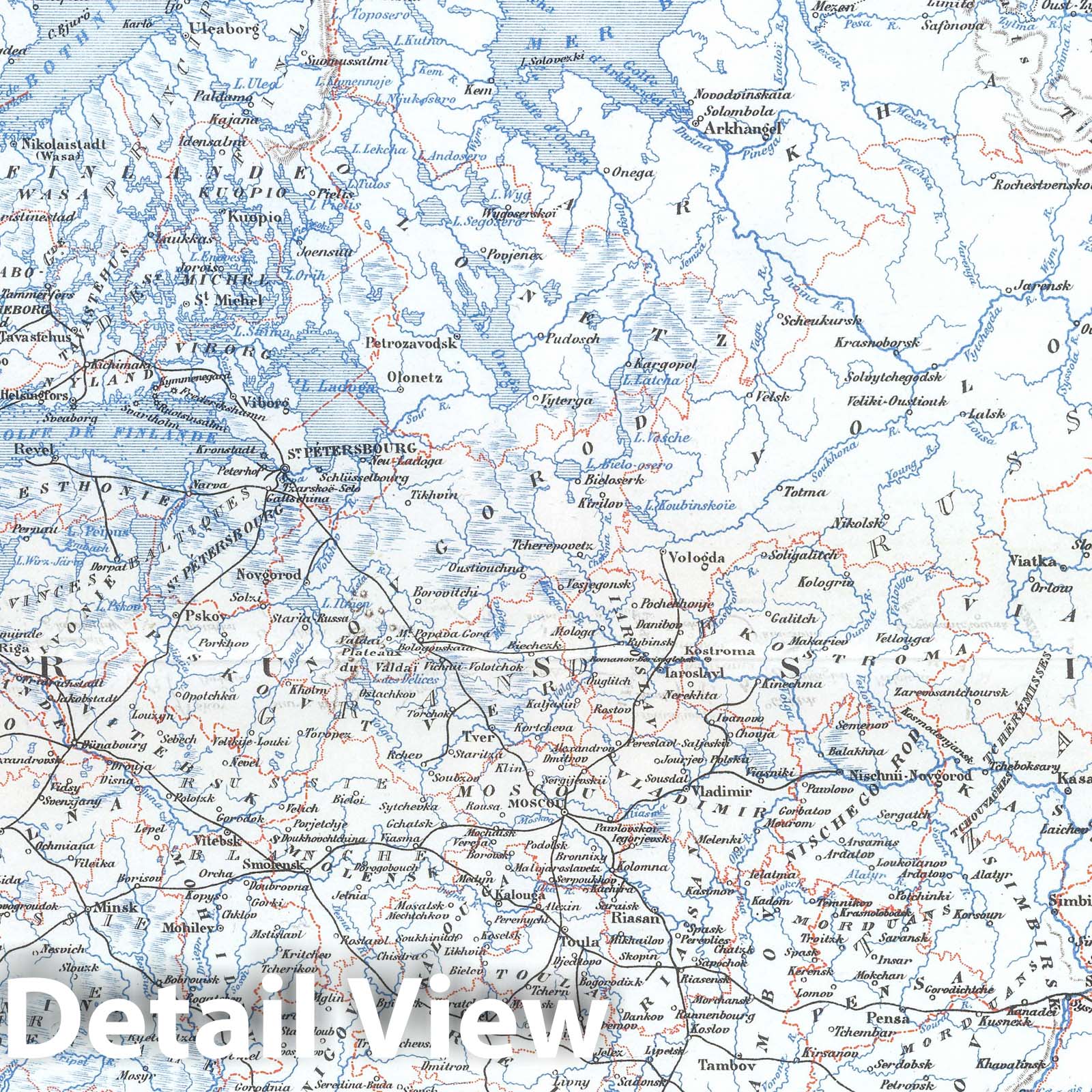 Russia and Scandinavia, 1882 - Historical Map Print
