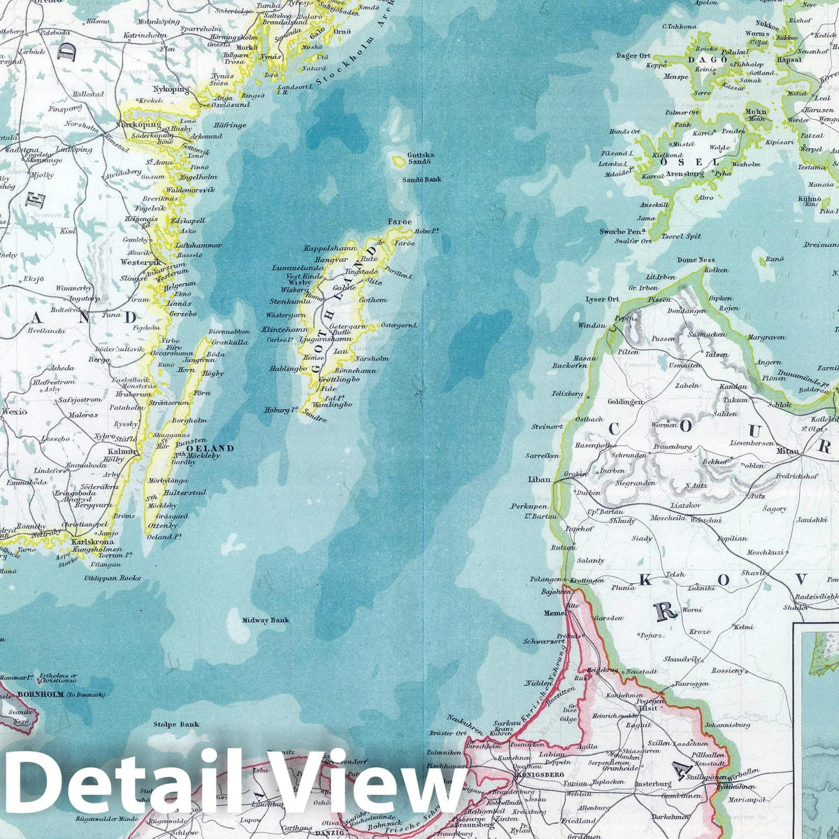 Baltic Sea Basin - St. Petersburg, Danzig, Stettin, and Kiel, 1911 Historical Map
