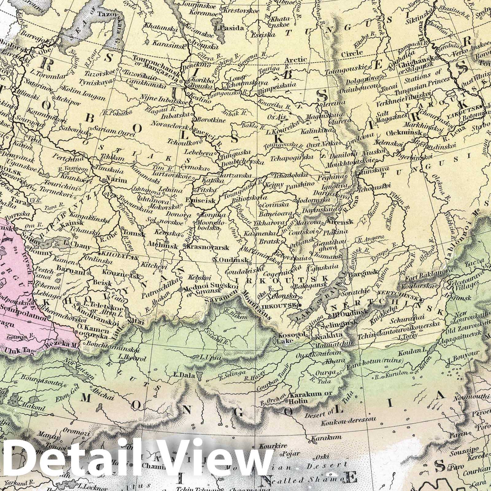 Russia in Asia - Nautical Chart, 1849 - Historical Map Print