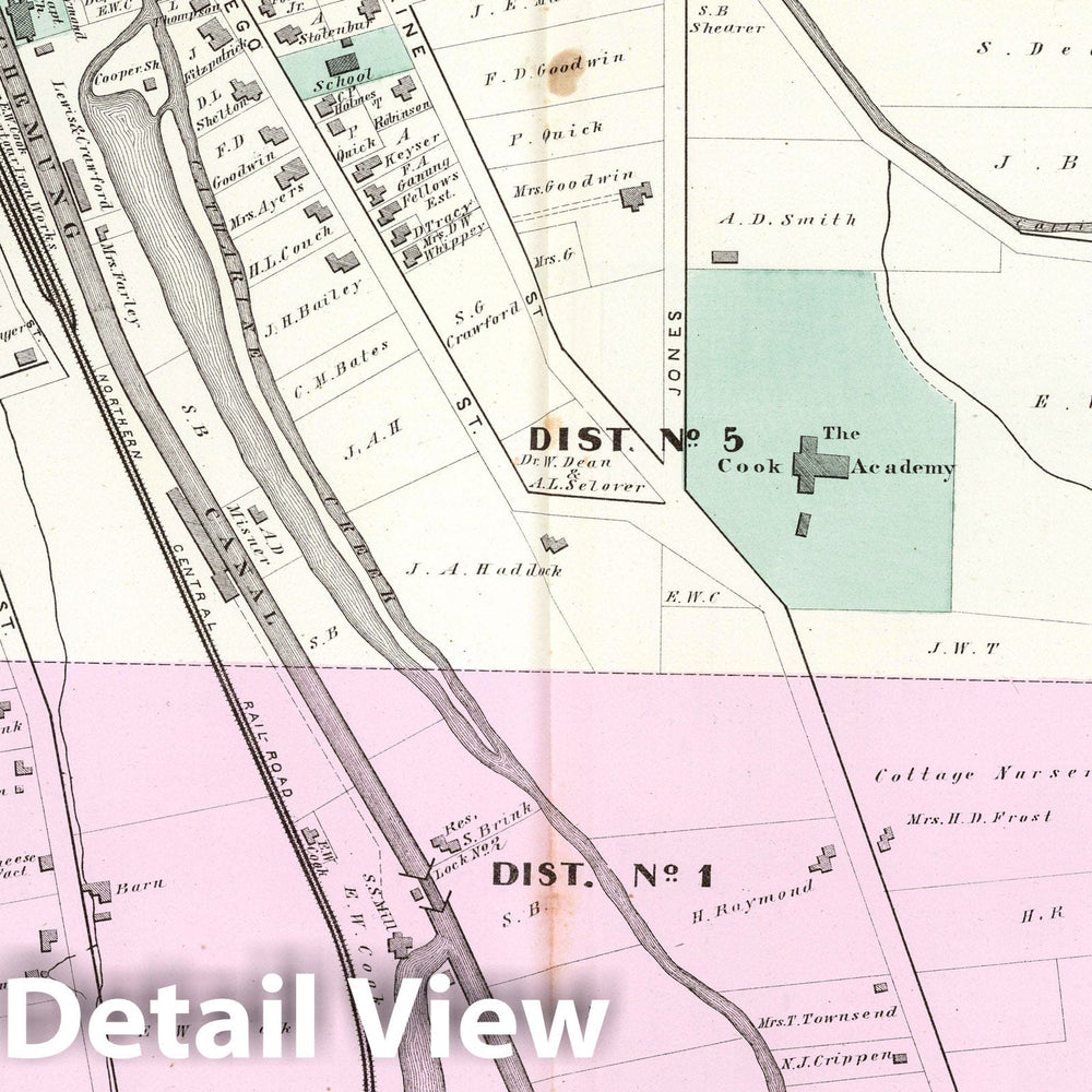 Historic Map : 1874 South Part of Havana, New York. - Vintage Wall Art