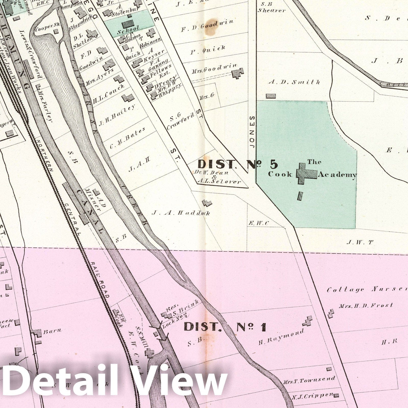 Havana, New York - Property Map, 1874 - Historical Map Print