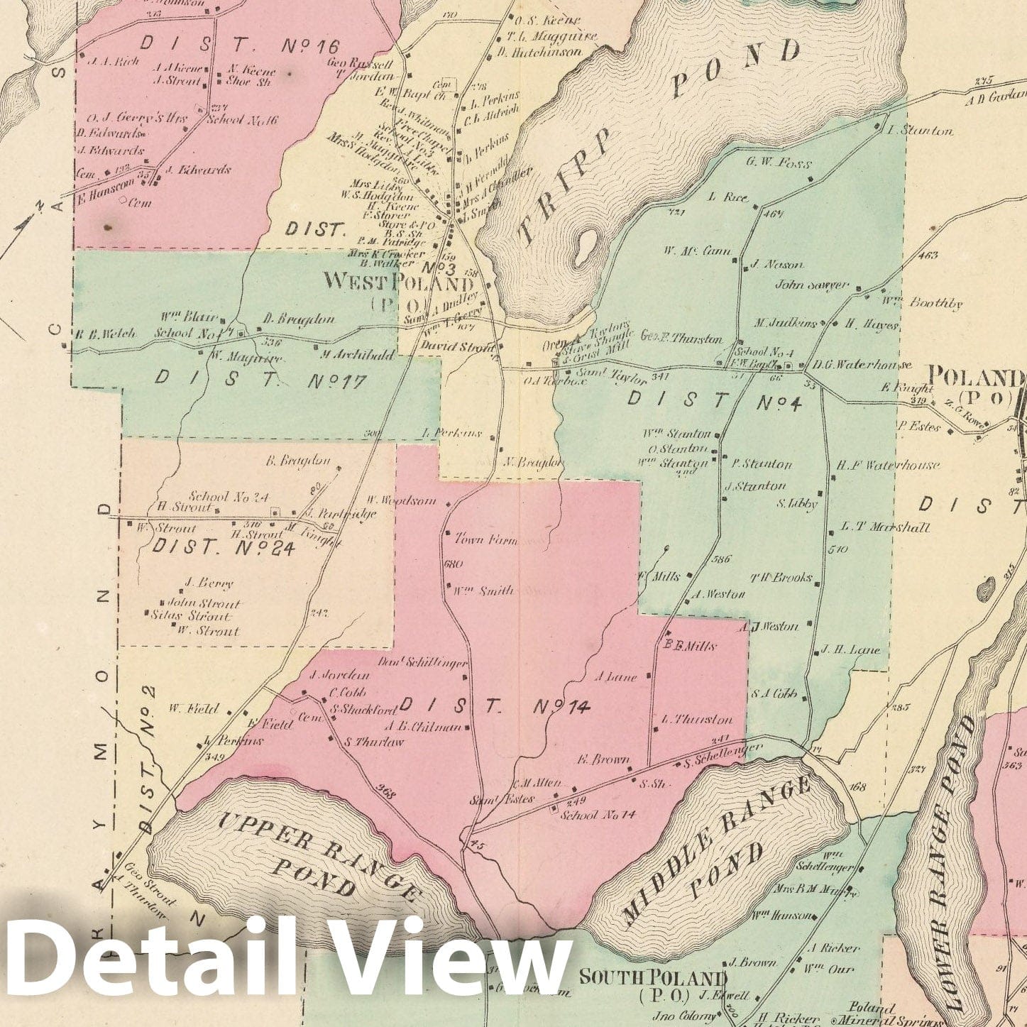 Poland Township, Androscoggin County, Maine - Property Map, 1873