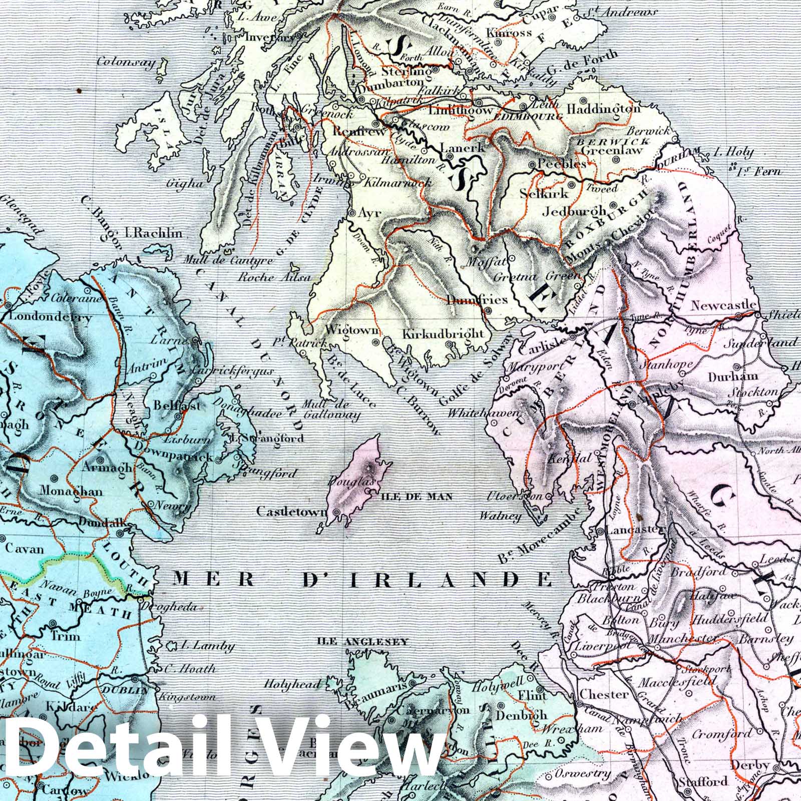British Isles, 1838 - Historical Map Print