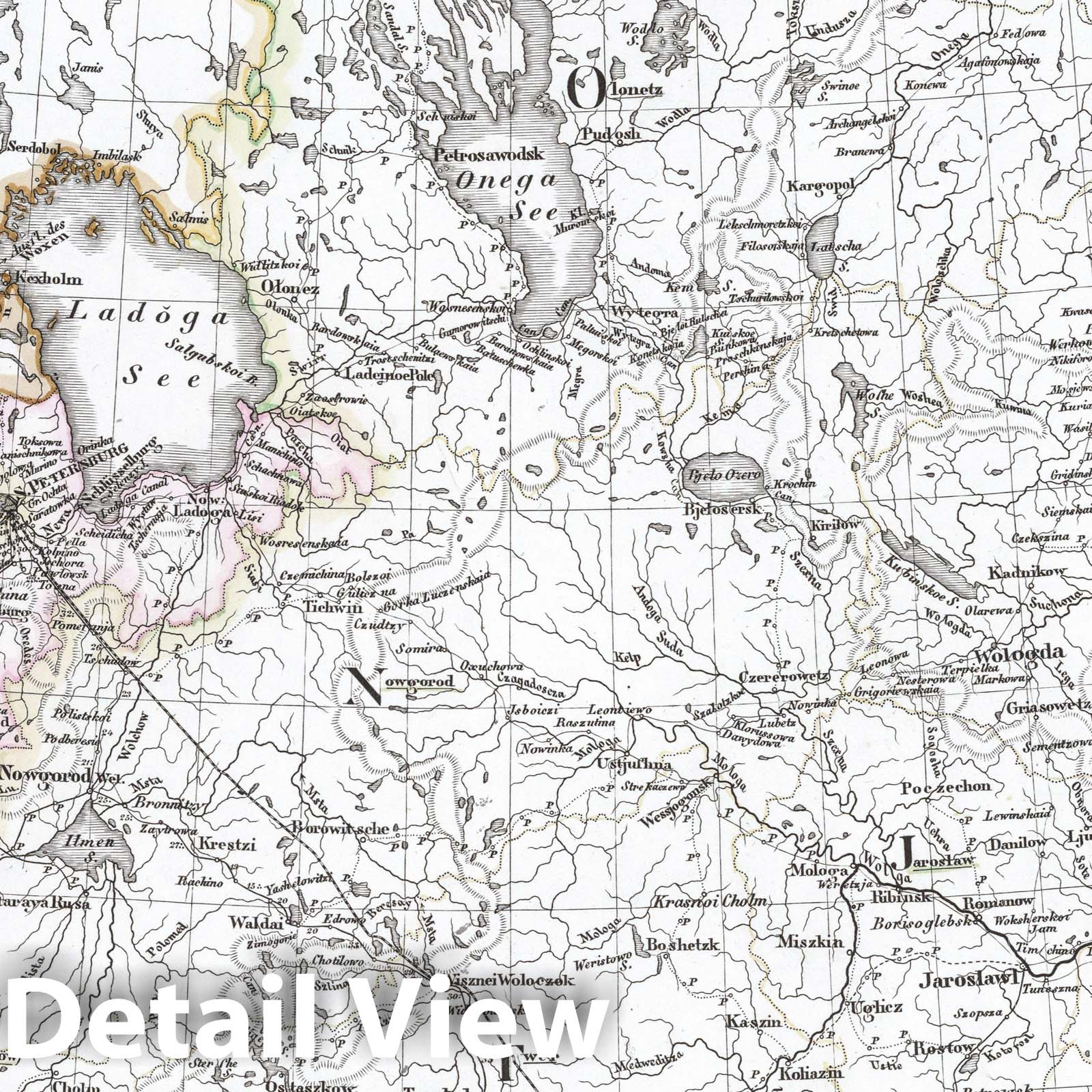 Historic Map : Russian Federation, 1864 Europaeisches Russland. (Russia in Europe). , Vintage Wall Art
