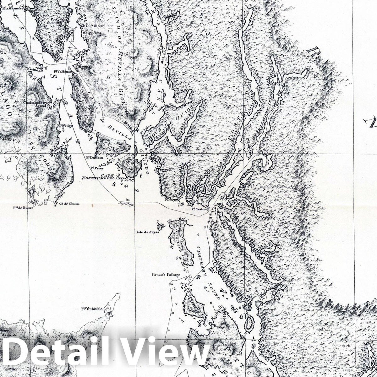 Northwest Coast of America - Port Stewart, 1798 - Historical Map Print