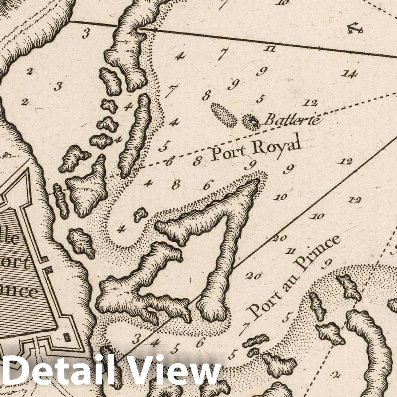 Port au Prince, Haiti - Nautical Chart, 1764 - Historical Map Print