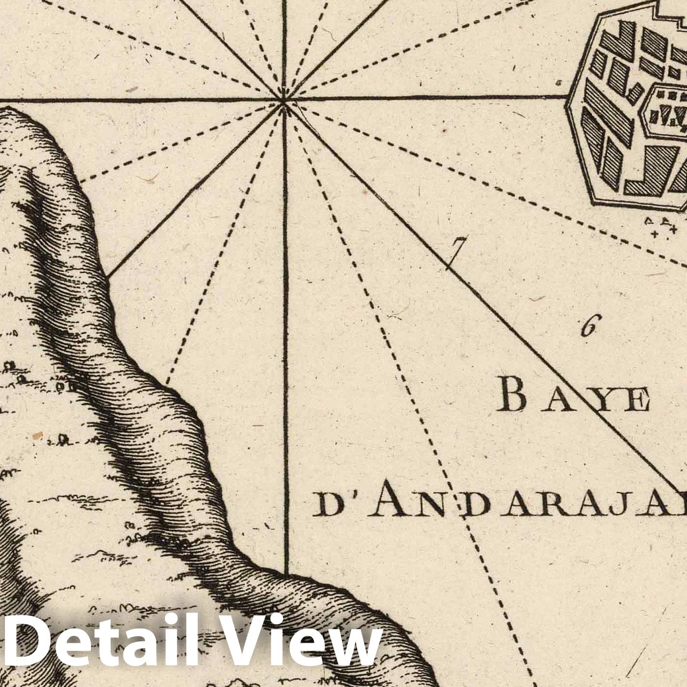 Andarajapour, Malabar Coast, India - Nautical Chart, 1764