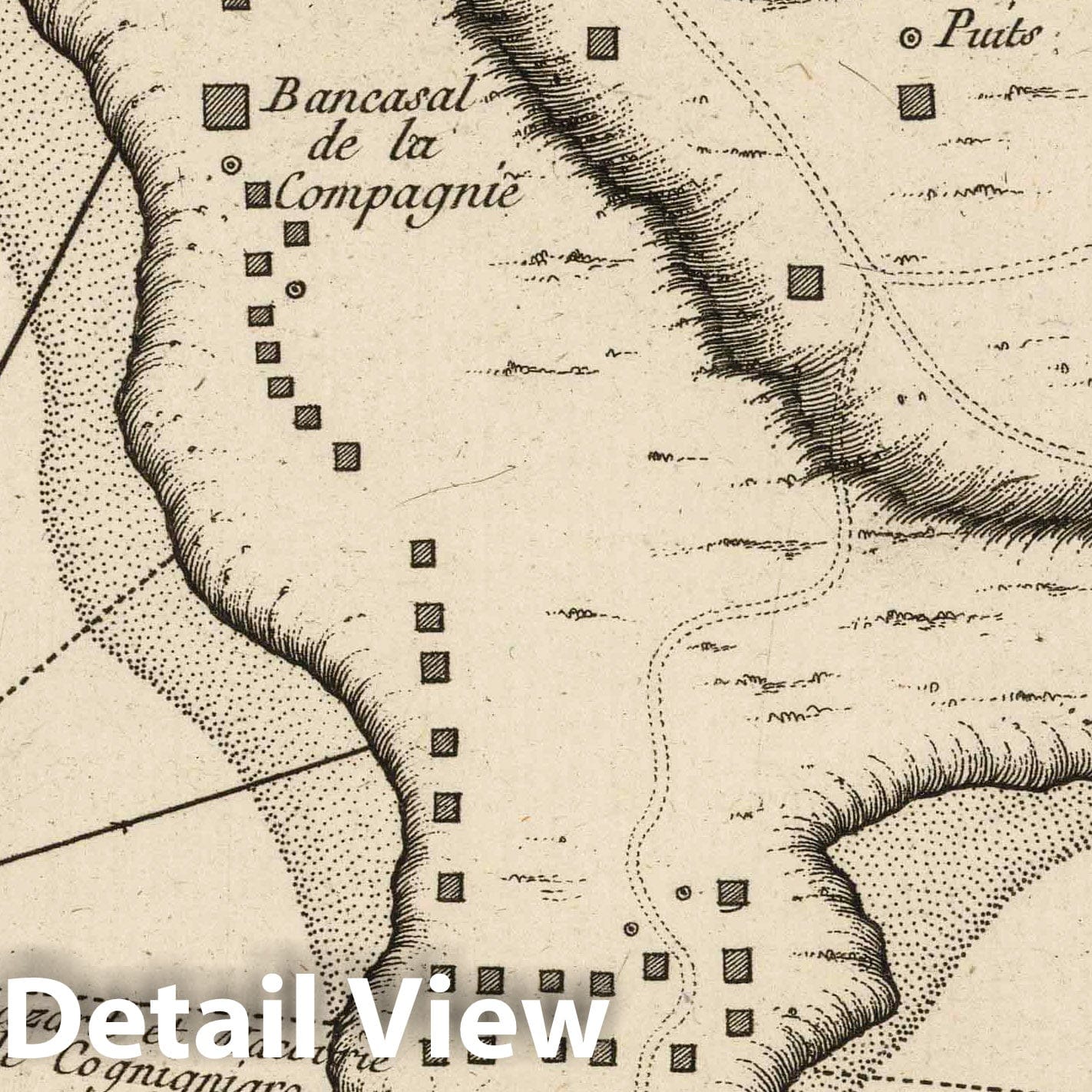 Historic Map : India, South East Asia 1764 Plan de Maye a la Coste de Malabar , Vintage Wall Art