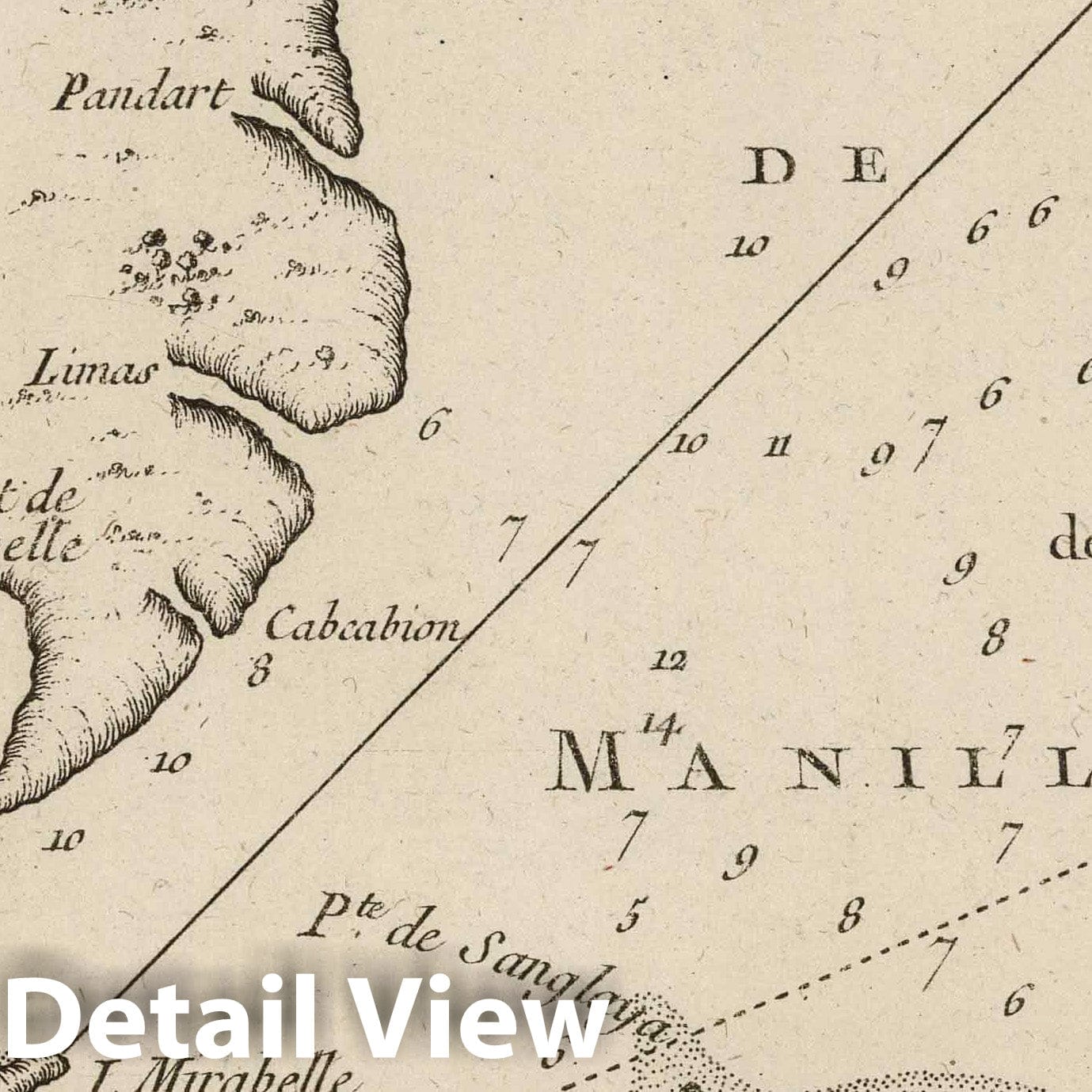 Manila Bay, Luzon - Nautical Chart, 1764 - Historical Map Print