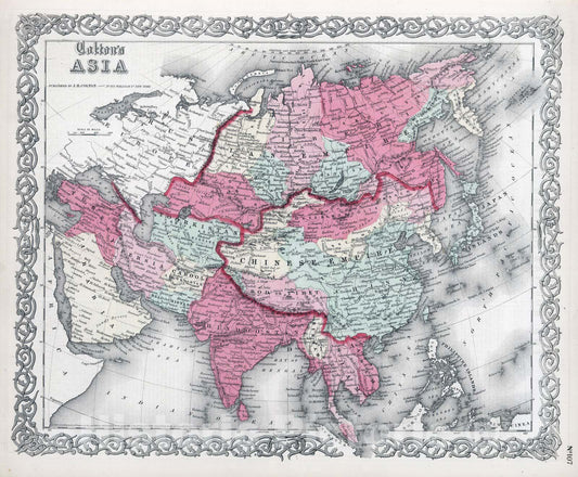 Historic Map : 1865 Asia. v3 - Vintage Wall Art