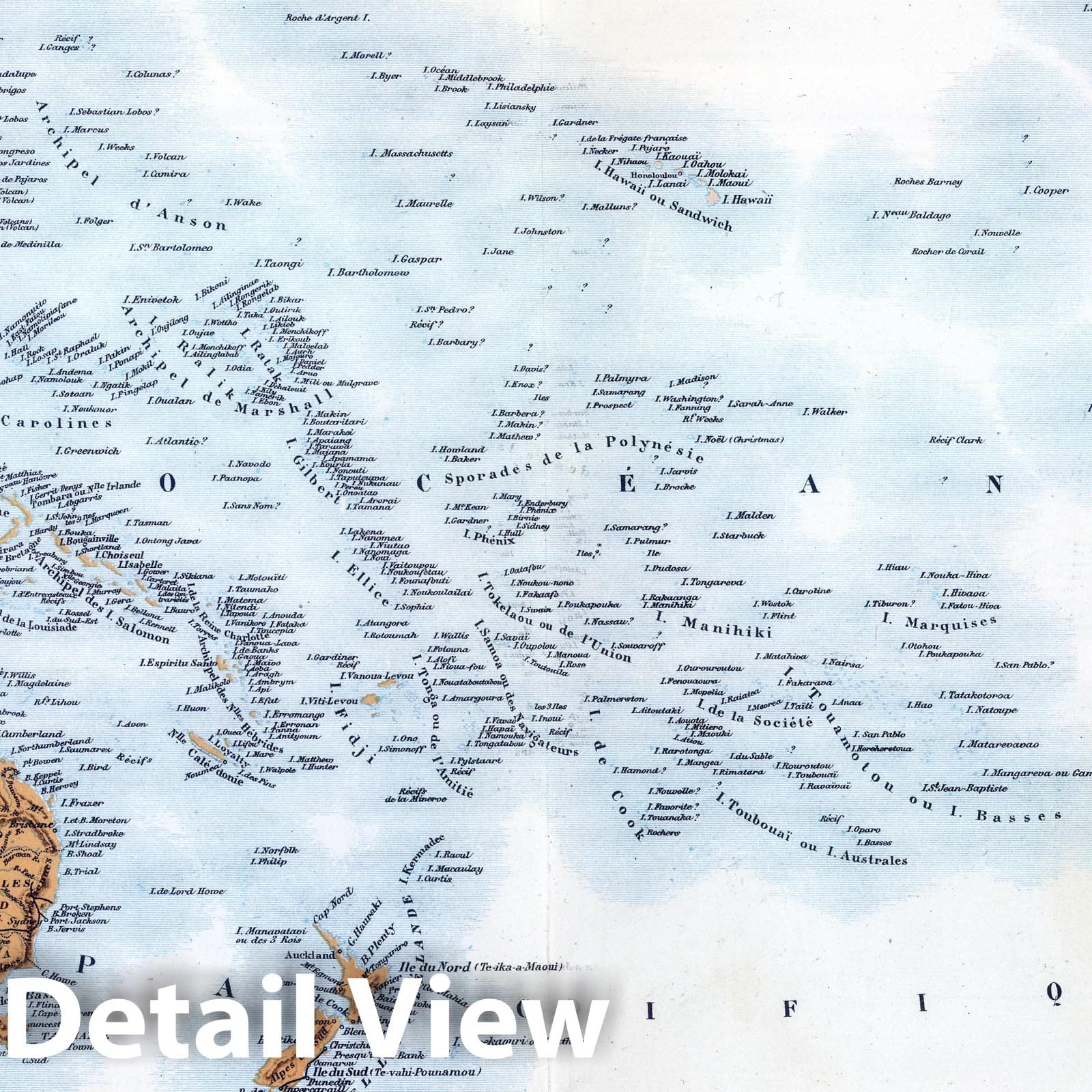 Oceania, 1882 - Historical Map Print