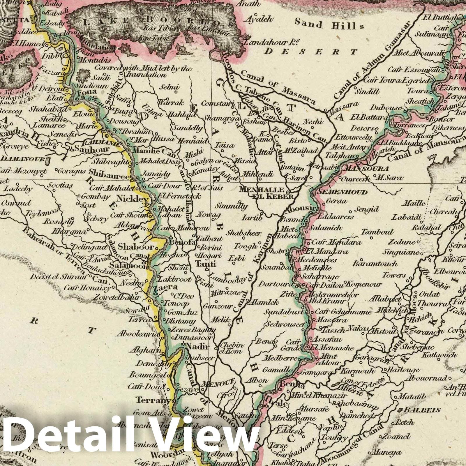 Lower Egypt Map 1817 - Arrowsmith Historical Map Print