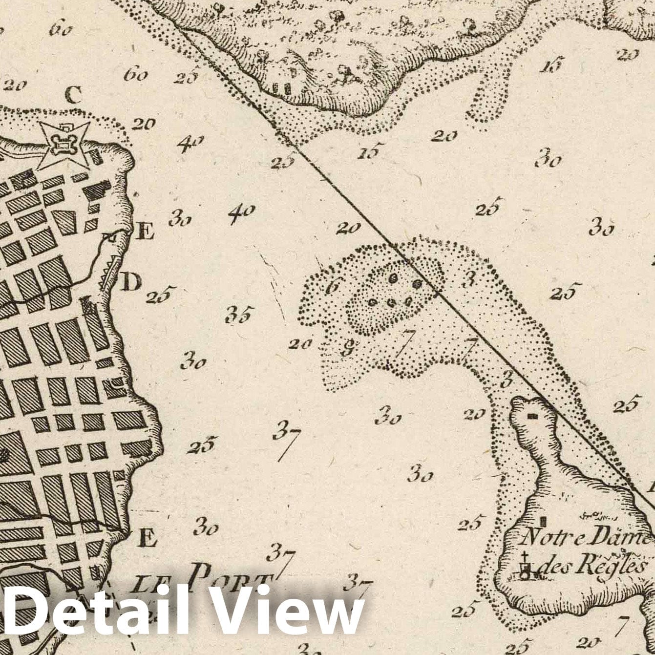 Havana, Cuba - Nautical Chart, 1764 by Bellin