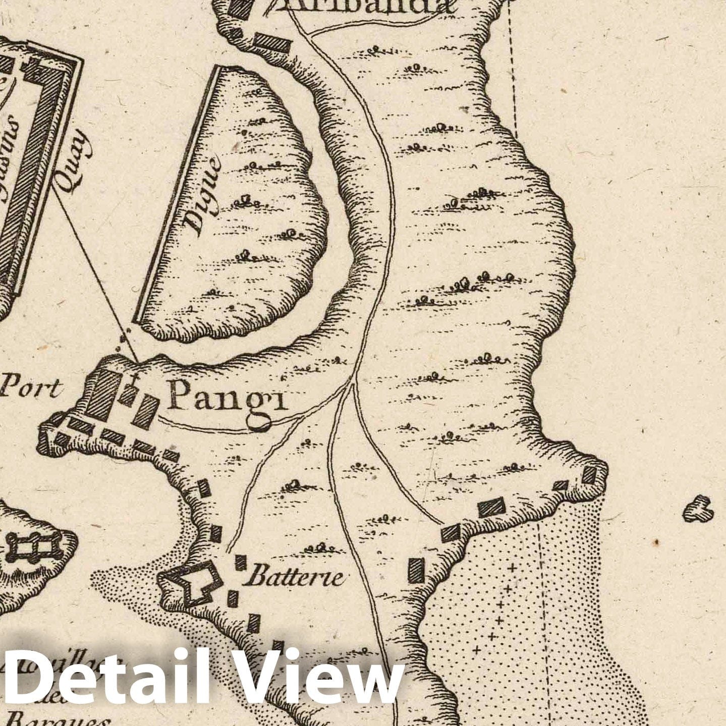 Port of Goa - Nautical Chart, 1764 - Historical Map Print