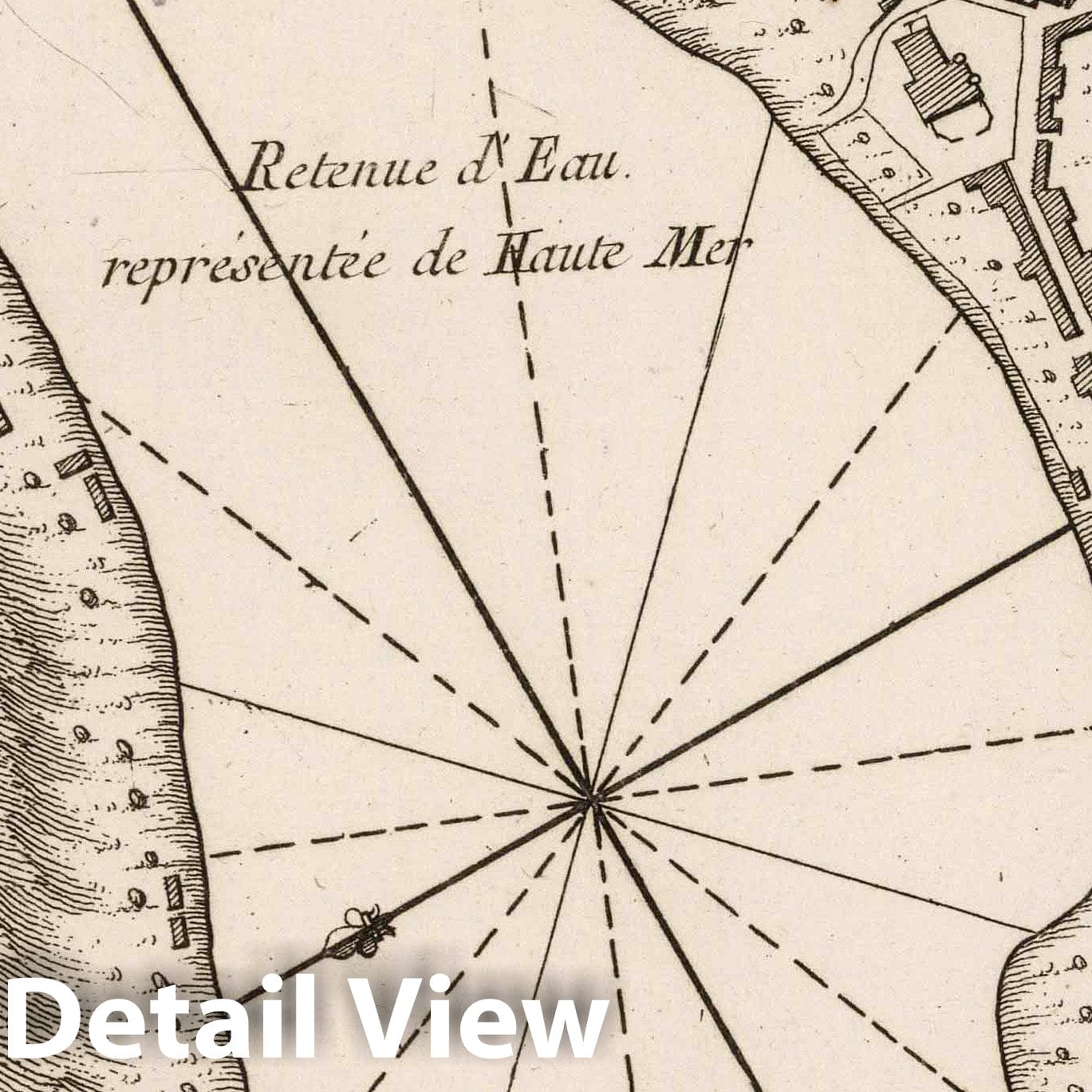 Historic Map : France , Fecamp France, 1764 Plan de Fecamp. , Vintage Wall Art