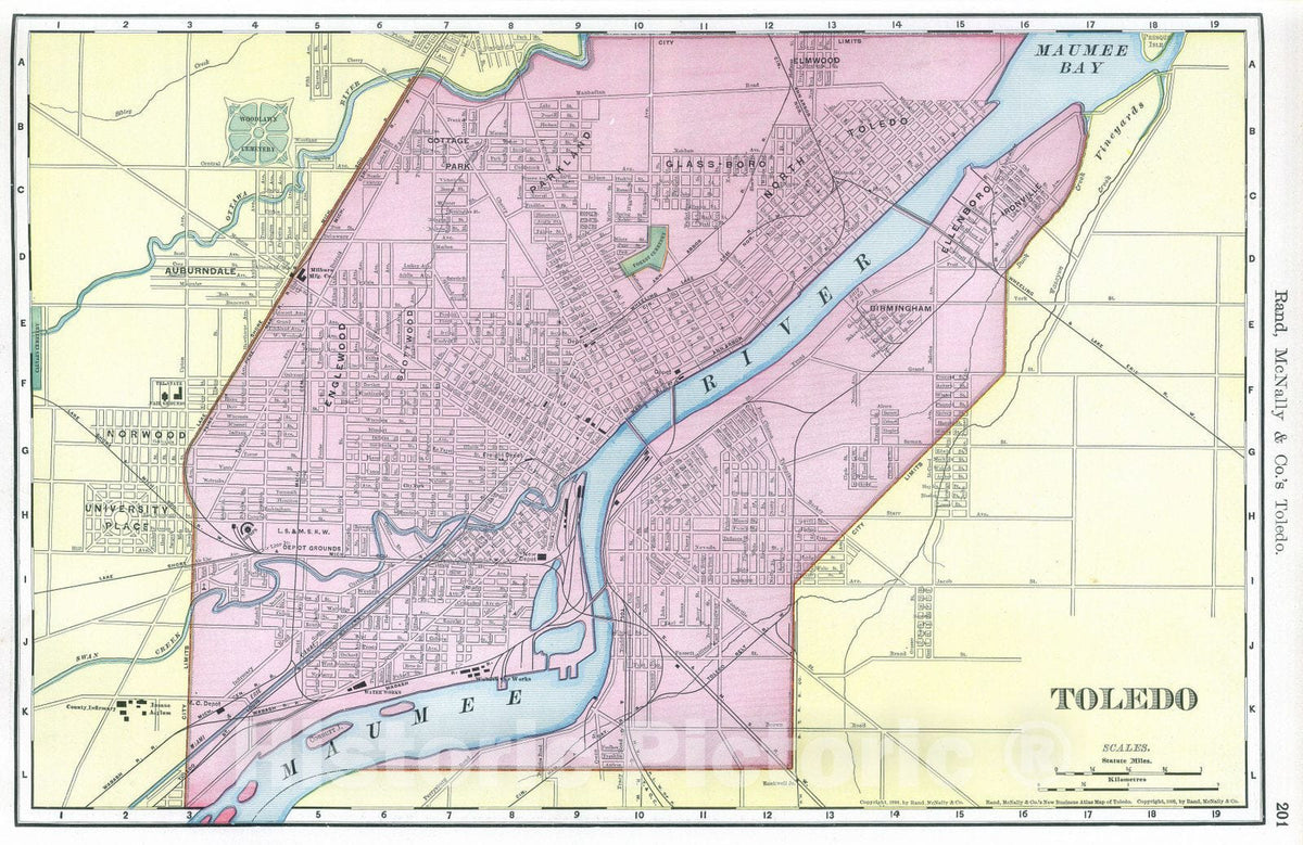 Historic Map : National Atlas - 1903 Toledo. - Vintage Wall Art