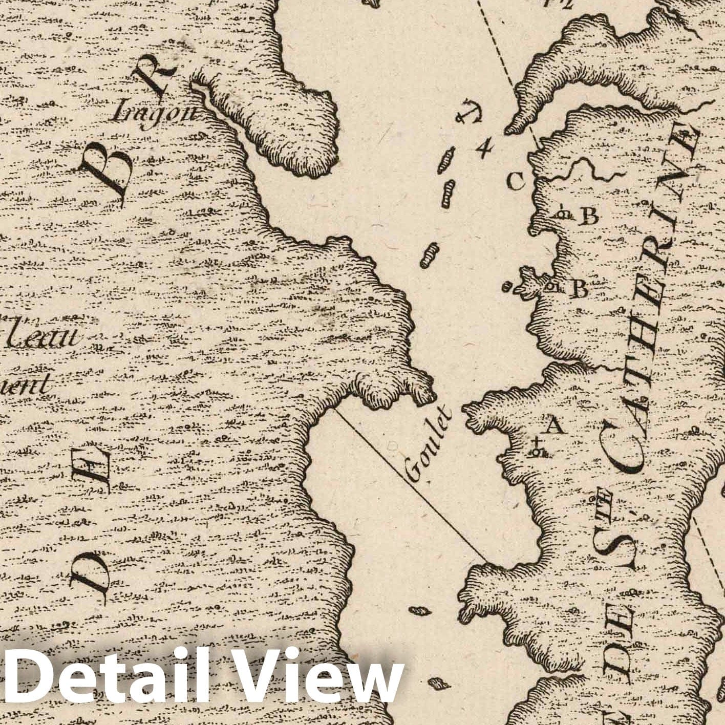 Santa Catarina, Brazil - Nautical Chart, 1764 - Historical Map Print