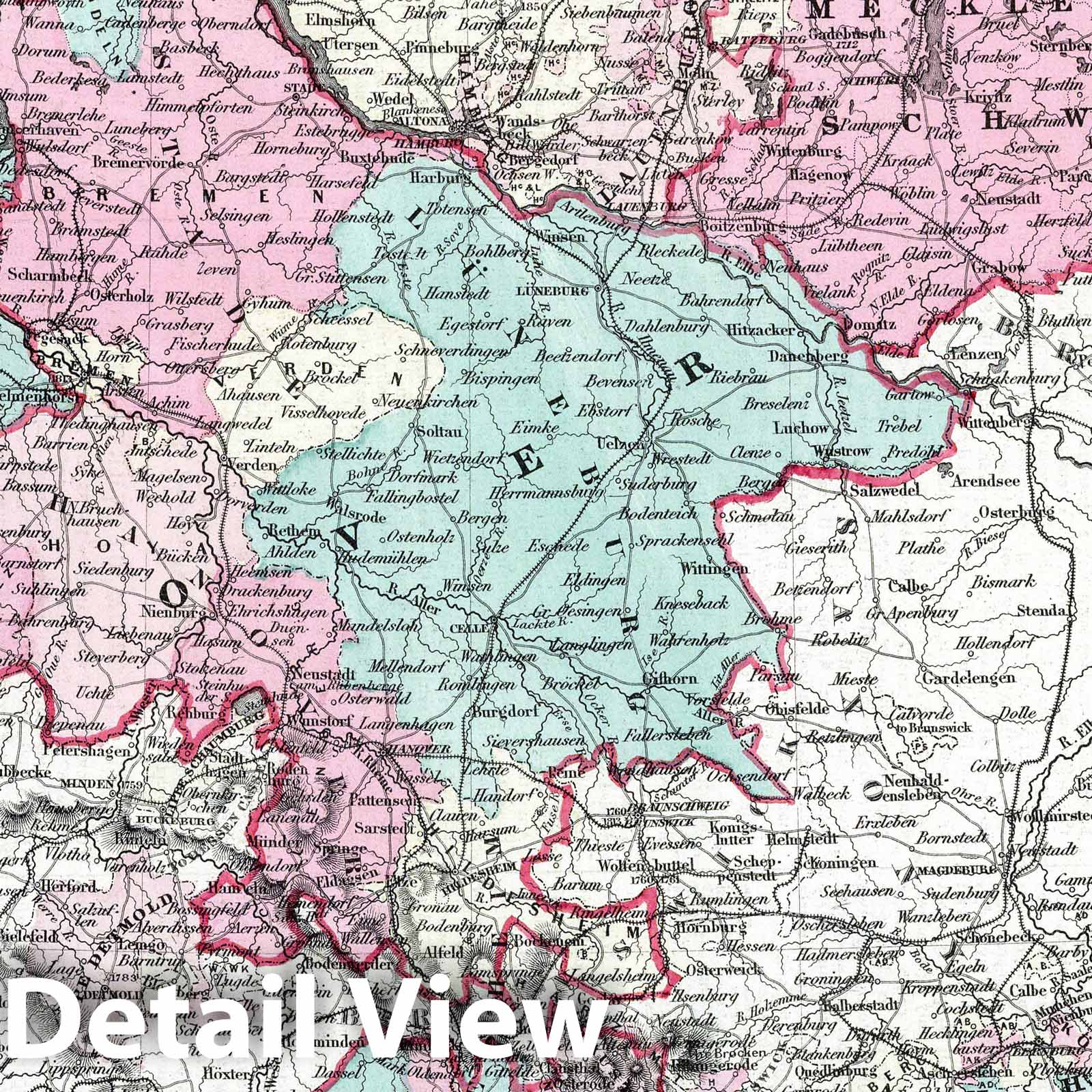 Germany No. 1, 1869 - Colton's Historical Map Print