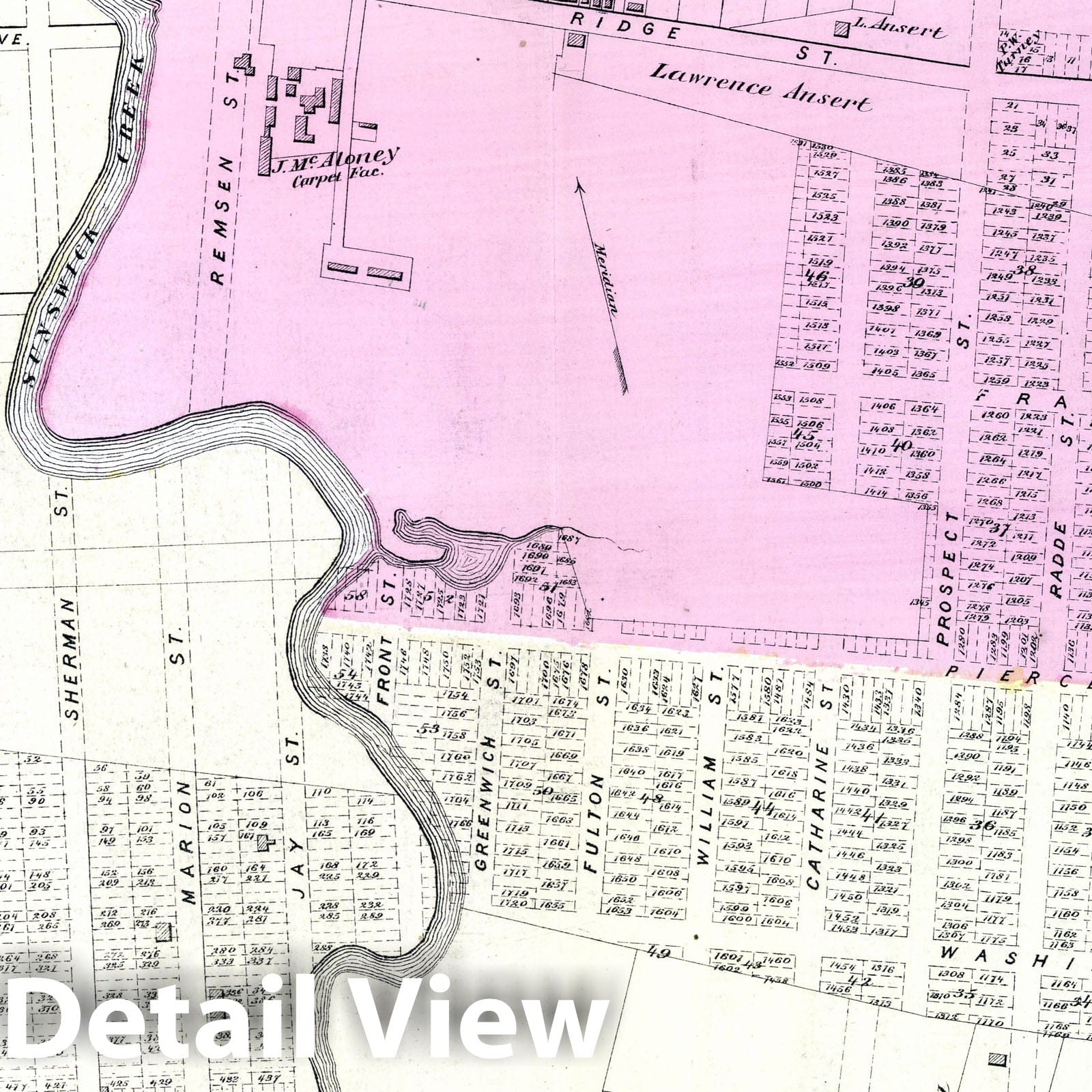 Ravenswood, Long Island City, New York - Property Map, 1873